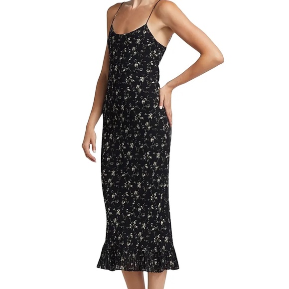 REFORMATION  Suki Sleeveless Scoop-Neck Ruffle-Hem Midi Dress - Picture 2 of 5